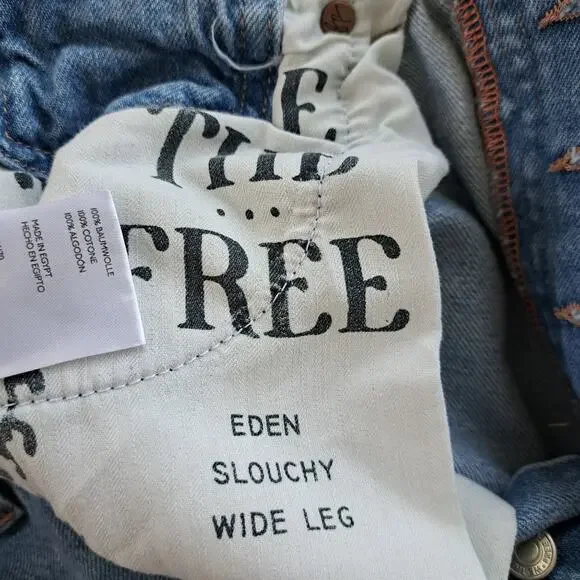 We The Free People Eden High Slouchy Flare Jeans Size 30 High Waist - Picture 8 of 15